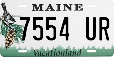 ME license plate 7554UR