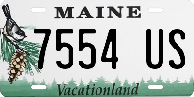 ME license plate 7554US