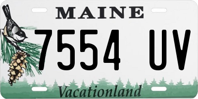 ME license plate 7554UV