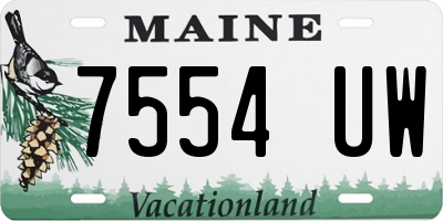 ME license plate 7554UW