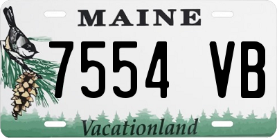 ME license plate 7554VB