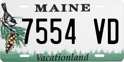 ME license plate 7554VD