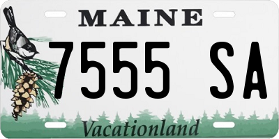 ME license plate 7555SA