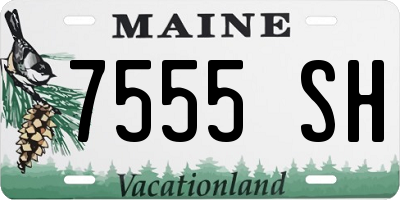 ME license plate 7555SH