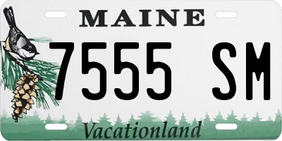 ME license plate 7555SM