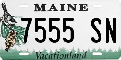 ME license plate 7555SN