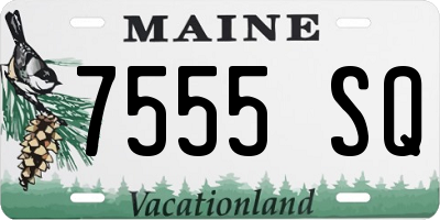 ME license plate 7555SQ