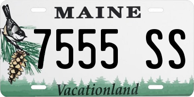 ME license plate 7555SS