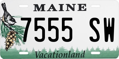 ME license plate 7555SW