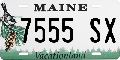 ME license plate 7555SX