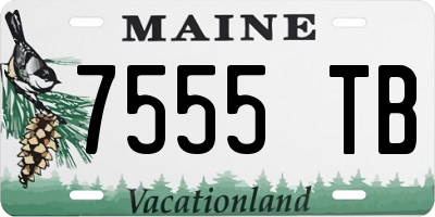 ME license plate 7555TB