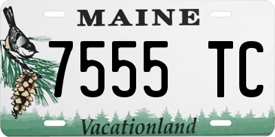 ME license plate 7555TC