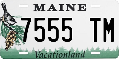 ME license plate 7555TM