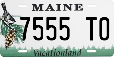 ME license plate 7555TO