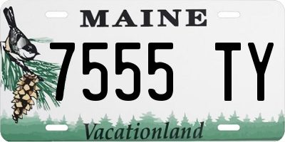 ME license plate 7555TY