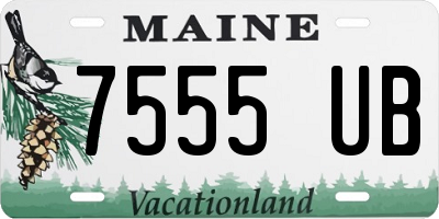 ME license plate 7555UB