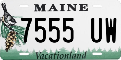 ME license plate 7555UW