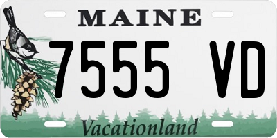 ME license plate 7555VD