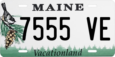 ME license plate 7555VE
