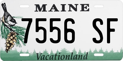ME license plate 7556SF