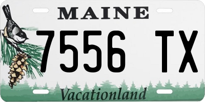 ME license plate 7556TX