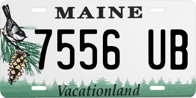 ME license plate 7556UB