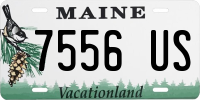 ME license plate 7556US