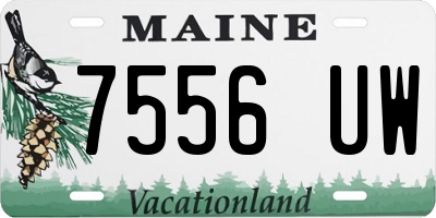 ME license plate 7556UW