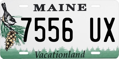 ME license plate 7556UX