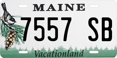 ME license plate 7557SB