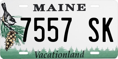 ME license plate 7557SK