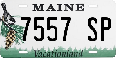ME license plate 7557SP