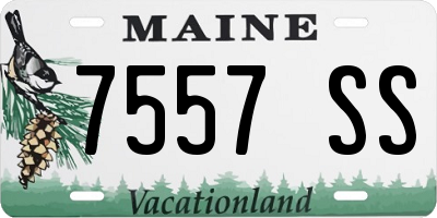 ME license plate 7557SS