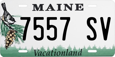 ME license plate 7557SV