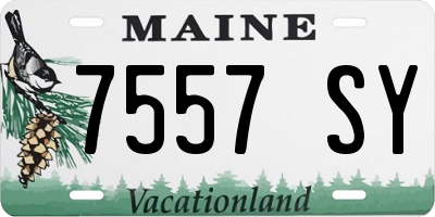 ME license plate 7557SY