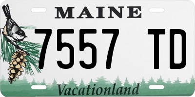 ME license plate 7557TD