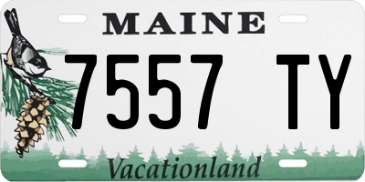 ME license plate 7557TY