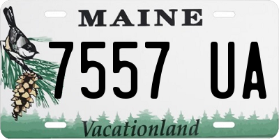 ME license plate 7557UA