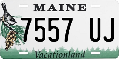 ME license plate 7557UJ