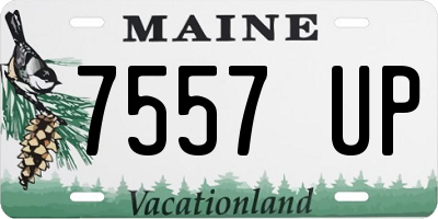 ME license plate 7557UP
