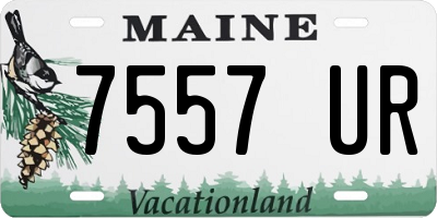 ME license plate 7557UR