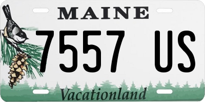 ME license plate 7557US