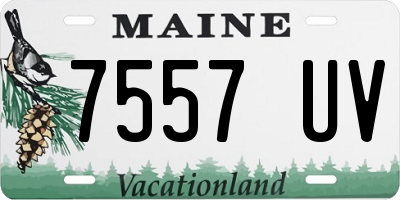 ME license plate 7557UV
