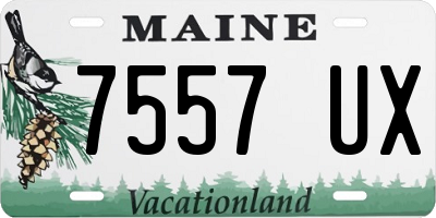 ME license plate 7557UX