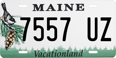 ME license plate 7557UZ