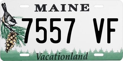 ME license plate 7557VF