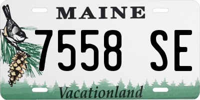 ME license plate 7558SE