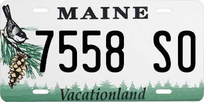 ME license plate 7558SO