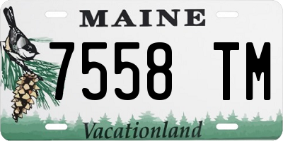 ME license plate 7558TM