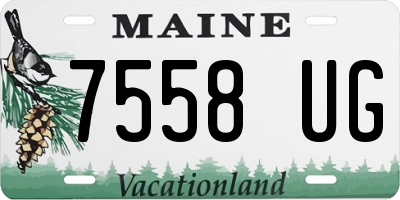 ME license plate 7558UG